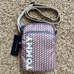 Tommy Hilfiger Women’s Blue Stone Nylon Mini Reporter Crossbody Bag (New)